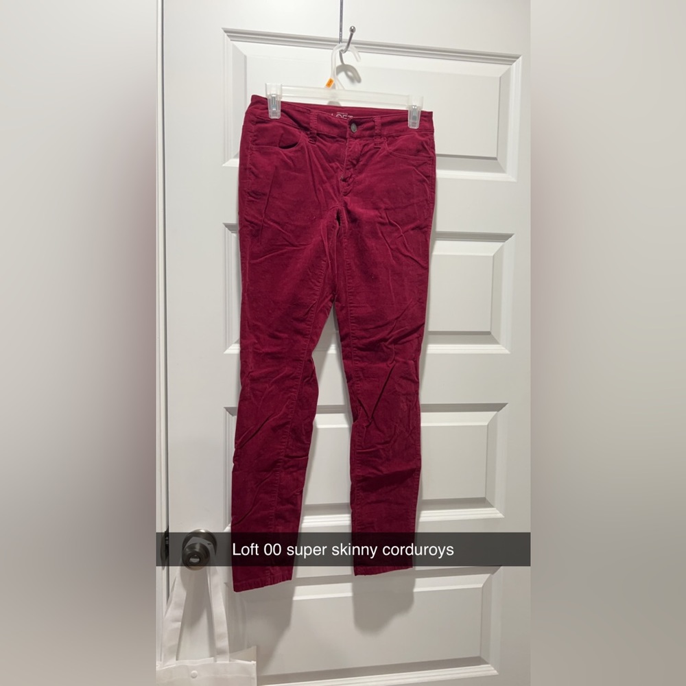 Loft Skinny Corduroy Pants. Size 00